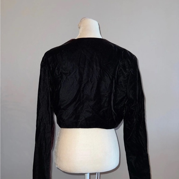 Gunne Sax Deep Burgundy Velvet Bolero Jacket